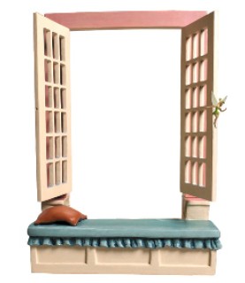 Darling Window Base with Tinker Bell Miniature: Off to Never Land