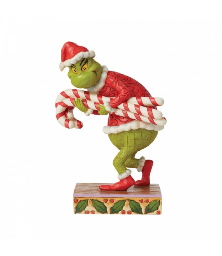 Grinch Stealing Candy Canes Figurine