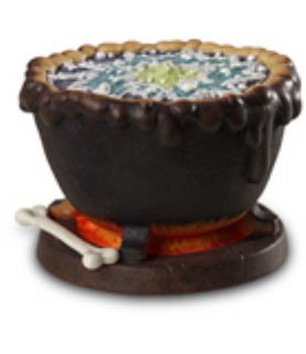 Hag, Cauldron & Table with Recipe Book: Evil to the Core