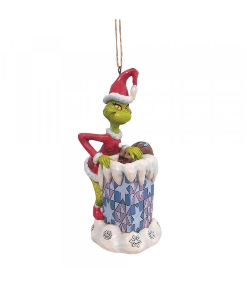 Grinch Climbing in Chimney Hanging Ornament