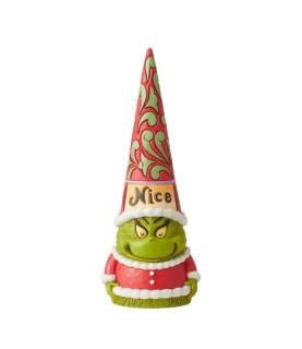 Two-Sided Naughty and Nice Grinch Gnome Figurine