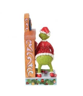 Grinch Pushing Tree up Fireplace Figurine