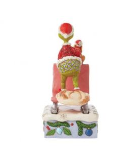 Grinch & Max on a Sled figurine