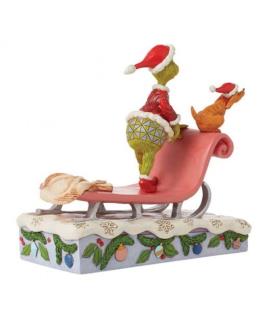 Grinch & Max on a Sled figurine