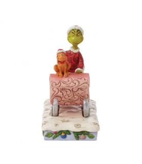 Grinch & Max on a Sled figurine