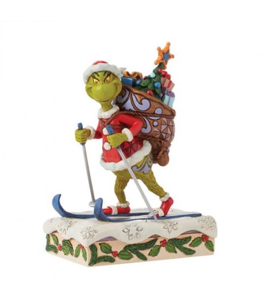 Grinch Skiing Figurine