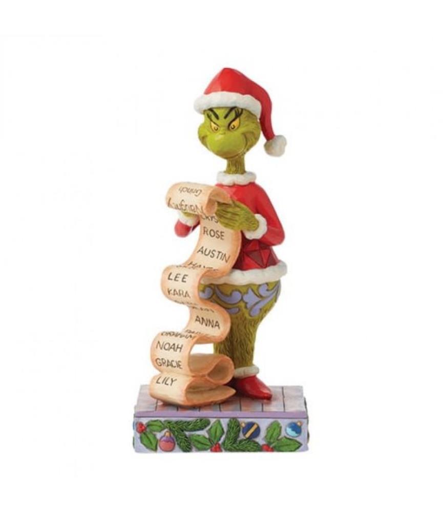 Grinch Holding Naughty / Nice List Figurine