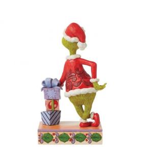 Grinch Leaning on Stacked Gifts Figurine