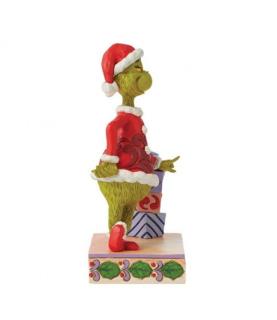 Grinch Leaning on Stacked Gifts Figurine