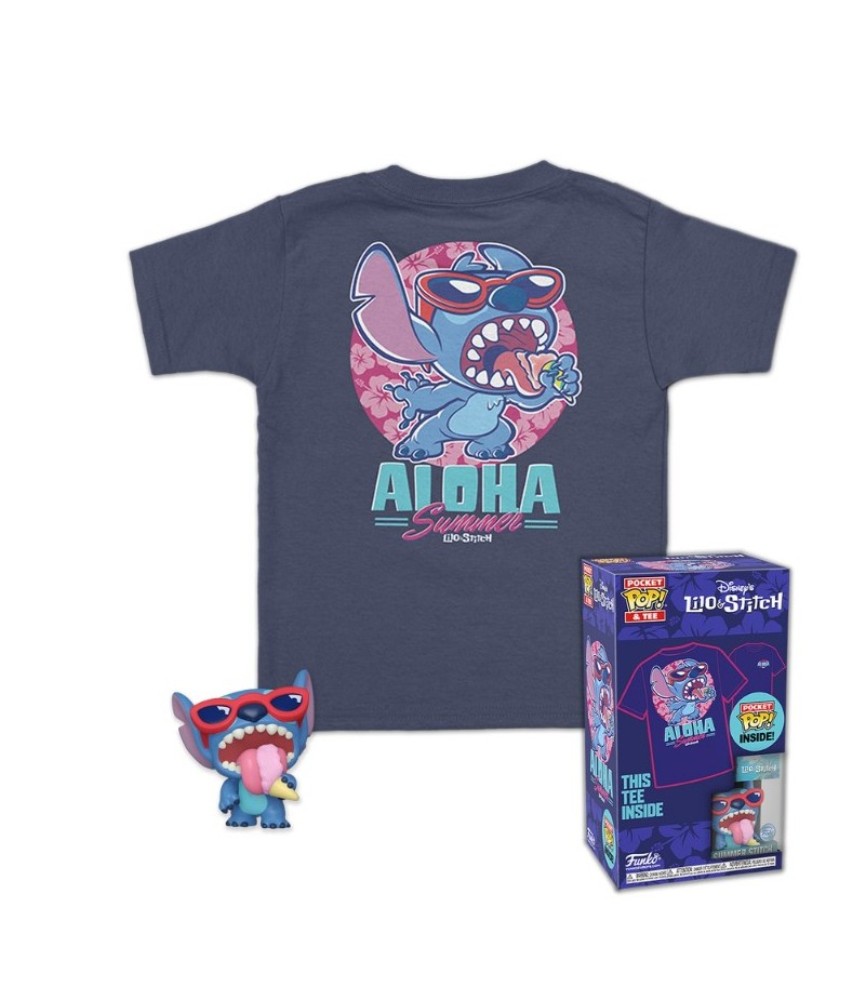 Pop! Disney: Pop & Tee: Summer Stitch Large (11-12y)