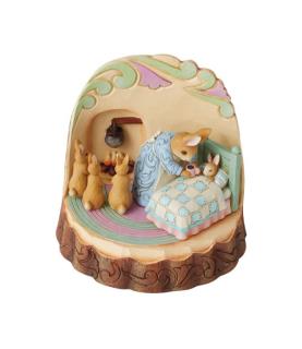 "One tablespoonful to be taken at Bedtime": Carved by Heart Peter with Mrs Rabbit