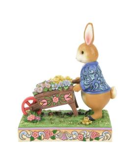 Peter Rabbit with Wheelbarrow Figurine