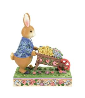 Peter Rabbit with Wheelbarrow Figurine