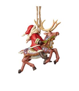 Santa Riding Reindeer Ornament