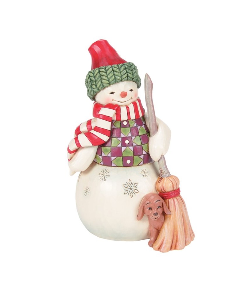 Voorschot: Swept in Love: Snowman with Peeking Dog (Exp 2025-07-22)