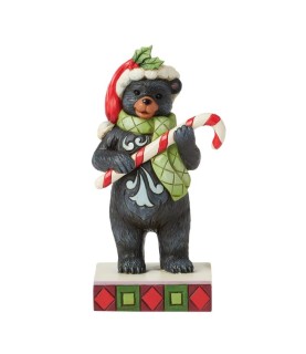 Voorschot: Beary Merry Christmas: Lodge Black Bear with Candy Cane (Expected)