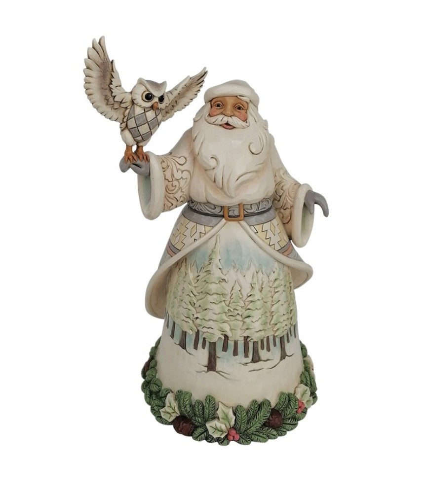 Advance: Santa's Woodland Messenger: White Woodland Santa with Owl (Exp 2025-07-22)
