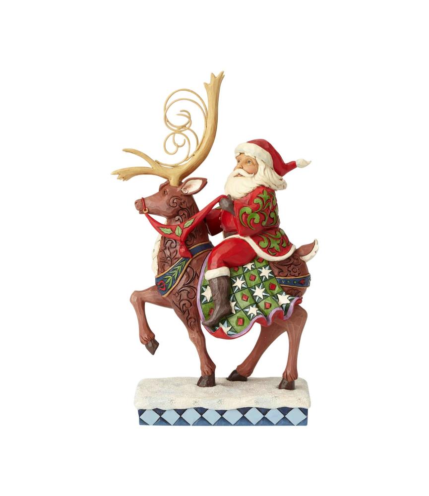 Dreams Delivered: Santa Riding Reindeer