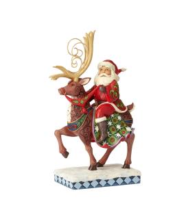 Dreams Delivered: Santa Riding Reindeer