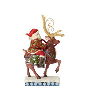 Dreams Delivered: Santa Riding Reindeer