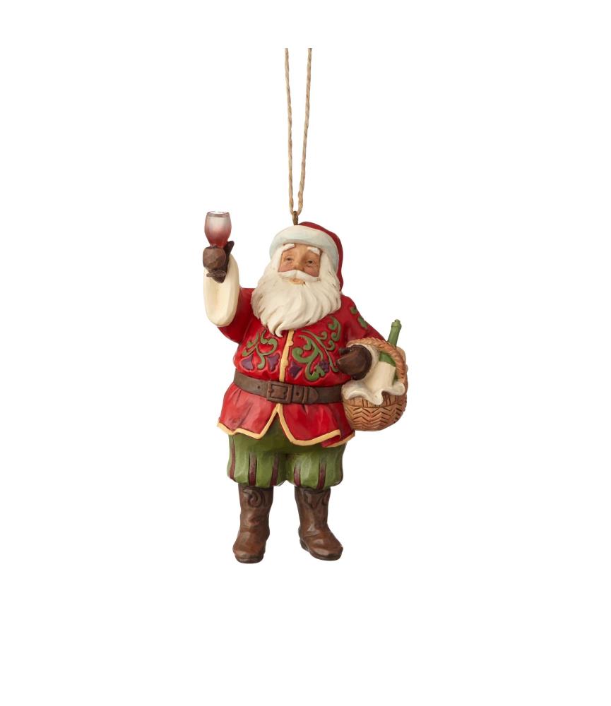 Vineyard Santa Ornament