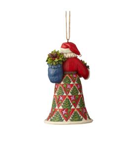 Pinecone Santa Ornament