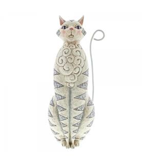 Grey Cat Garden Statue