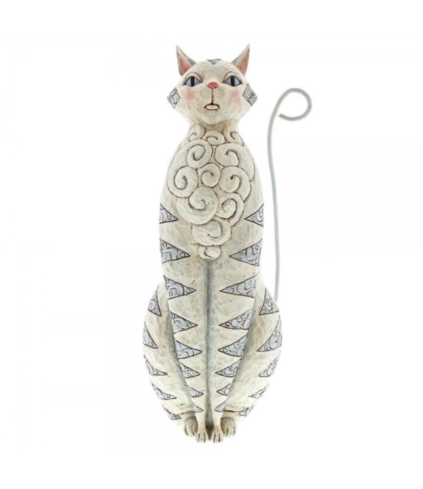 Grey Cat Garden Statue