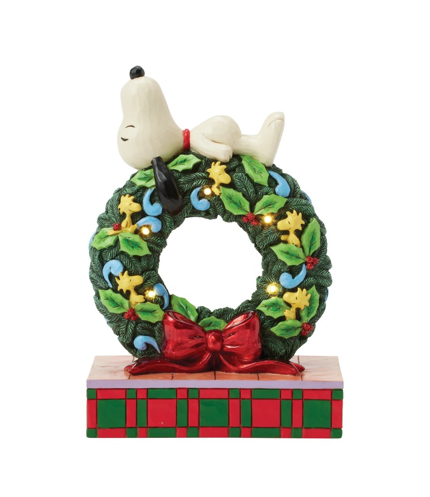 Voorschot: Happy Holiday Dreams (Snoopy Sleeping on LED Wreath) (Expected)