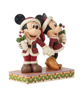 Candy Cane Christmas: Mickey & Minnie Candy Cane (Signed by Jim Shore)