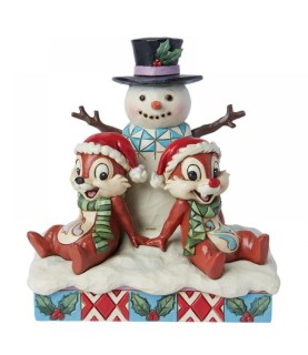 Chip ‘n’ Dale with Snowman (Signed by Jim Shore)