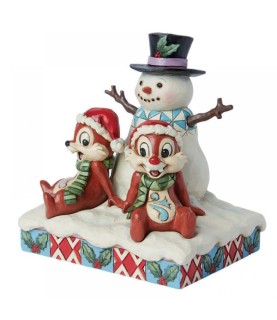 Chip ‘n’ Dale with Snowman (Signed by Jim Shore)