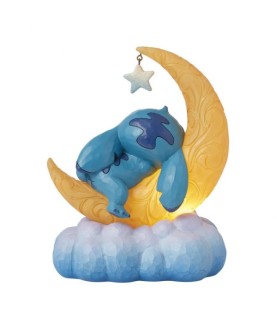 Sweet Dreams: Stitch & Scrump on Light Up Moon Figurine (Signed by Jim Shore)
