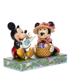 Easter Artistry: Mickey and Minnie (Signed by Jim Shore)