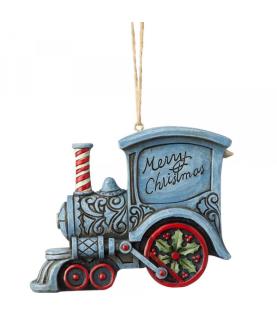 Santa In Train Engine (Hanging Ornament)