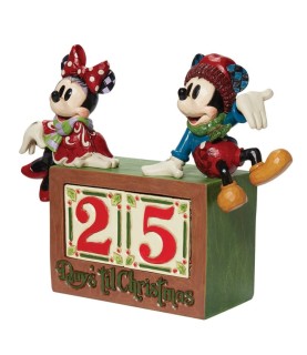 The Christmas Countdown: Mickey & Minnie Mouse Calendar (Signed by Jim Shore)