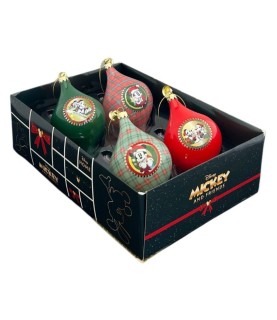 Bauble box 4 pcs Mickey & Minnie