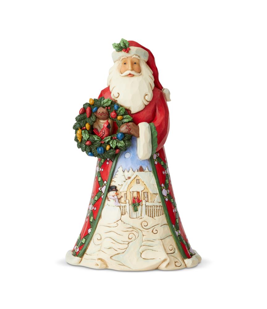 Santa with Wreath and Scene (Jim Shore Event exclusive)