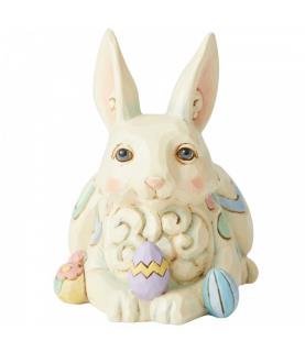 Mini Bunny With Easter Eggs Figurine