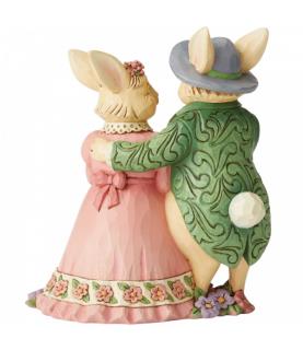 Hare's To Happiness (Bunny Couple with Basket Figurine)