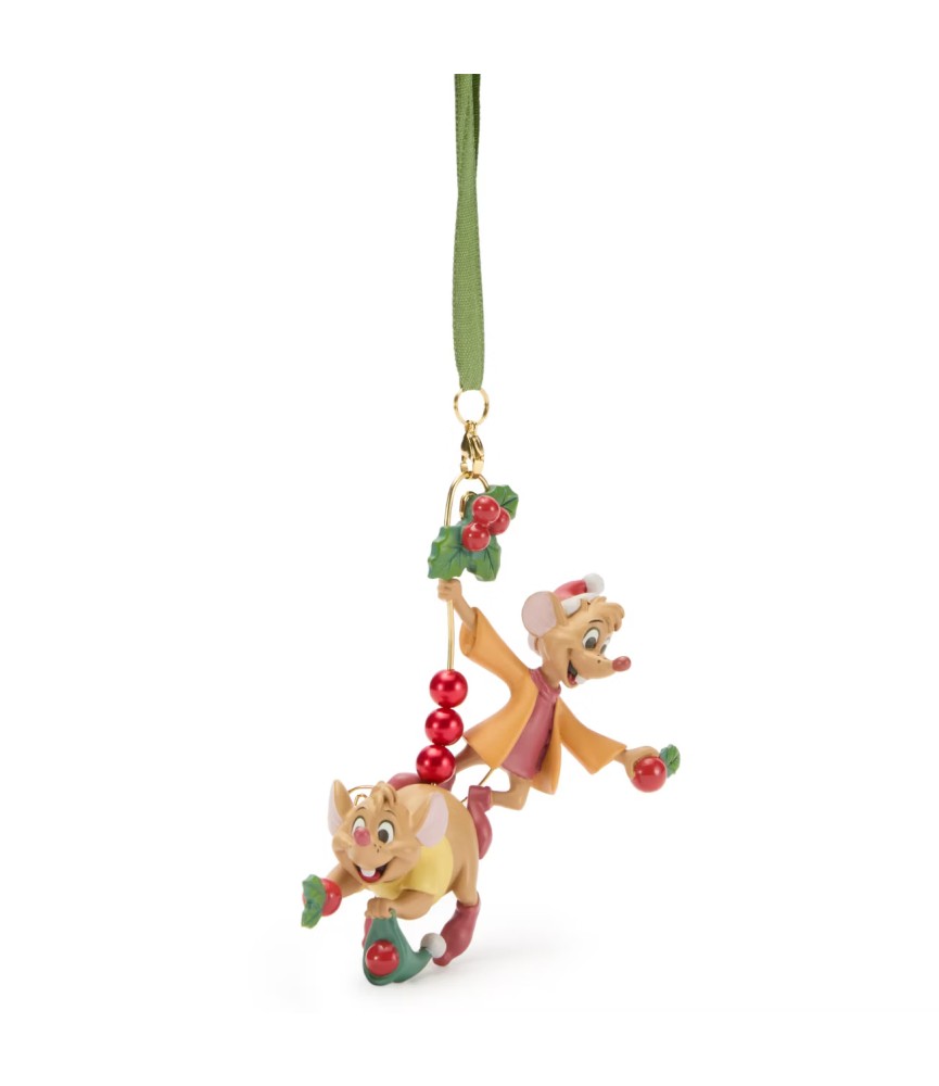 Jaq and Gus Festive Sketchbook Ornament, Cinderella
