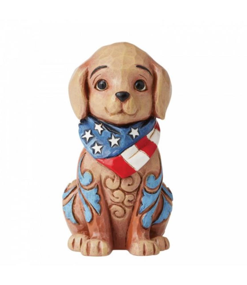 Patriotic Puppy Mini Figurine