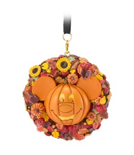 Mickey Mouse Jack o' Lantern Wreath Halloween Ornament