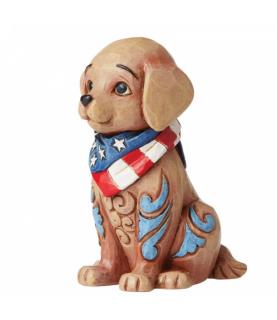 Patriotic Puppy Mini Figurine