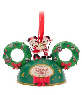 Mickey and Minnie Mouse Festive Ears Hat Ornament