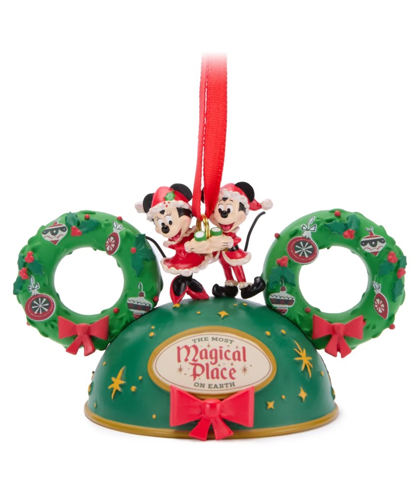 Mickey and Minnie Mouse Festive Ears Hat Ornament