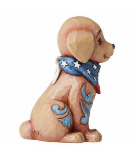 Patriotic Puppy Mini Figurine