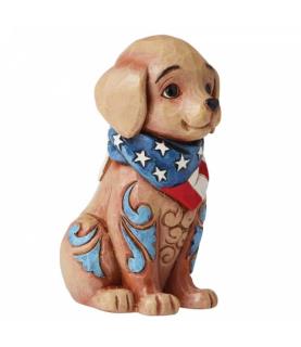 Patriotic Puppy Mini Figurine