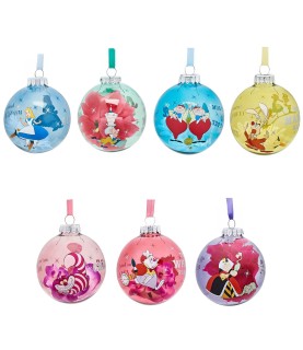 Alice in Wonderland Set of 7 Baubles