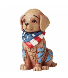 Patriotic Puppy Mini Figurine